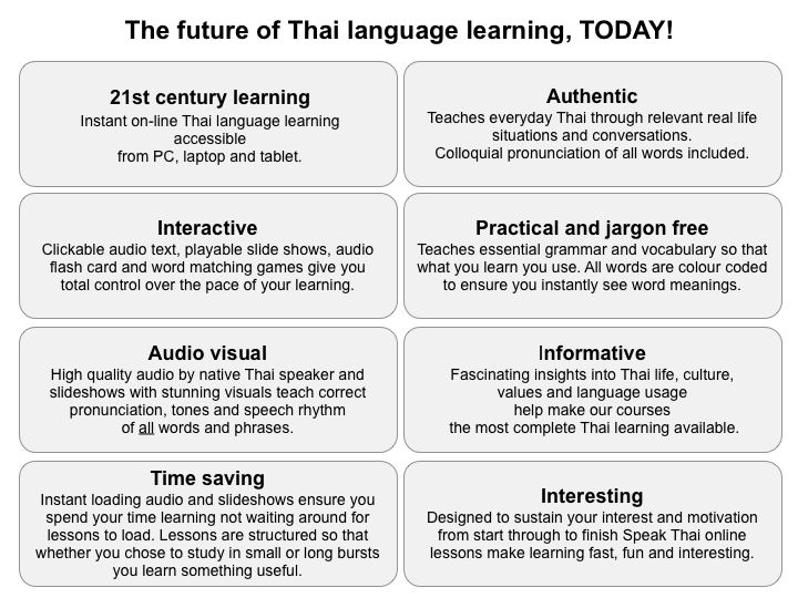 Learn Thai Online benefits