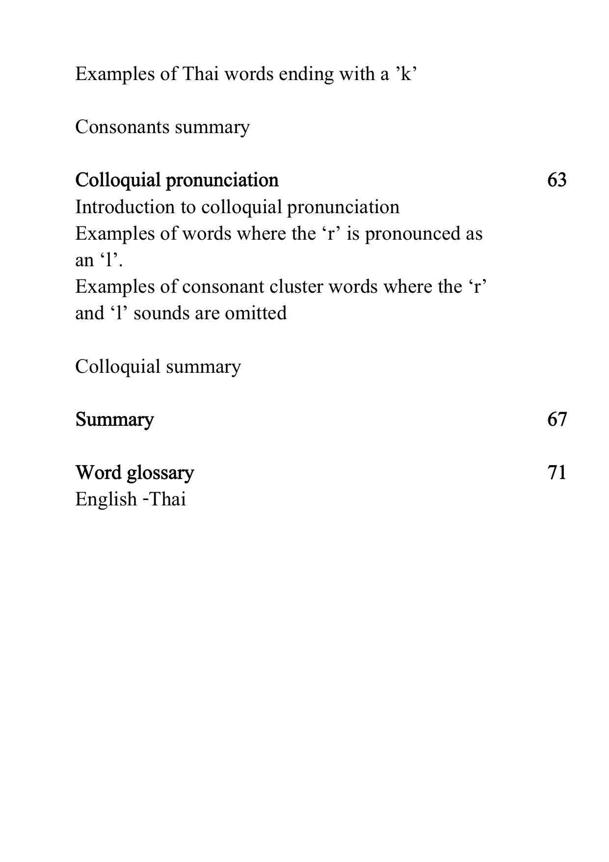 Thai Pronunciation Contents 4