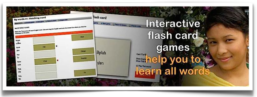 Learn Thai Word Flashcard Games